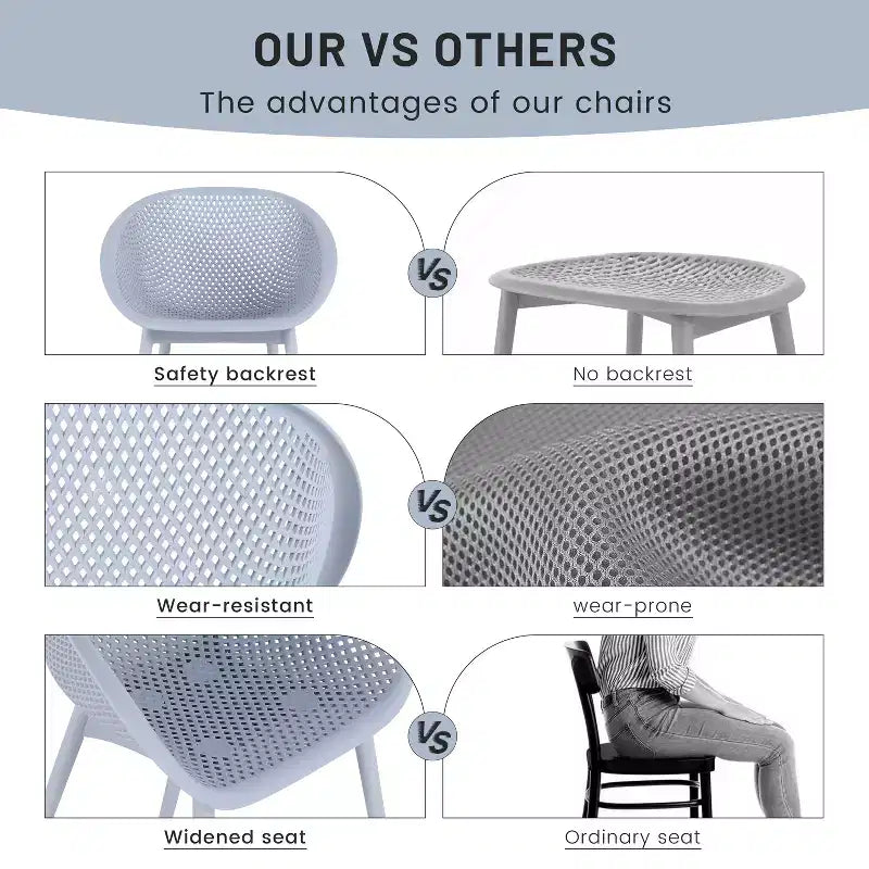 GDFStudio Joaquin Modern Polypropylene Outdoor Lounge Chairs with Curved Backrest (Set of 2)