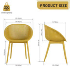 GDFStudio Joaquin Modern Polypropylene Outdoor Lounge Chairs with Curved Backrest (Set of 2)