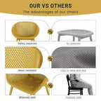 GDFStudio Joaquin Modern Polypropylene Outdoor Lounge Chairs with Curved Backrest (Set of 2)