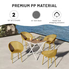 GDFStudio Joaquin Modern Polypropylene Outdoor Lounge Chairs with Curved Backrest (Set of 2)