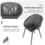 GDFStudio Joaquin Modern Polypropylene Outdoor Lounge Chairs with Curved Backrest (Set of 2)