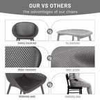 GDFStudio Joaquin Modern Polypropylene Outdoor Lounge Chairs with Curved Backrest (Set of 2)