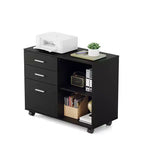 Karl Home31.5In. W 3-Drawer Wooden File Cabinet with Flat Side Table