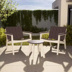 WestinTrends Pacifica Outdoor HDPE Modern Patio Club Armchairs (Set of 2)