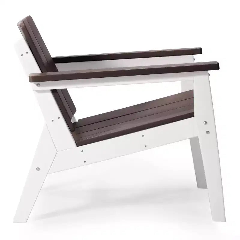 WestinTrends Pacifica Outdoor HDPE Modern Patio Club Armchairs (Set of 2)