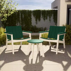 WestinTrends Pacifica Outdoor HDPE Modern Patio Club Armchairs (Set of 2)