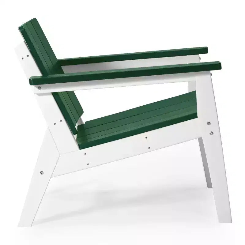 WestinTrends Pacifica Outdoor HDPE Modern Patio Club Armchairs (Set of 2)