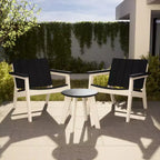 WestinTrends Pacifica Outdoor HDPE Modern Patio Club Armchairs (Set of 2)