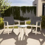 WestinTrends Pacifica Outdoor HDPE Modern Patio Club Armchairs (Set of 2)