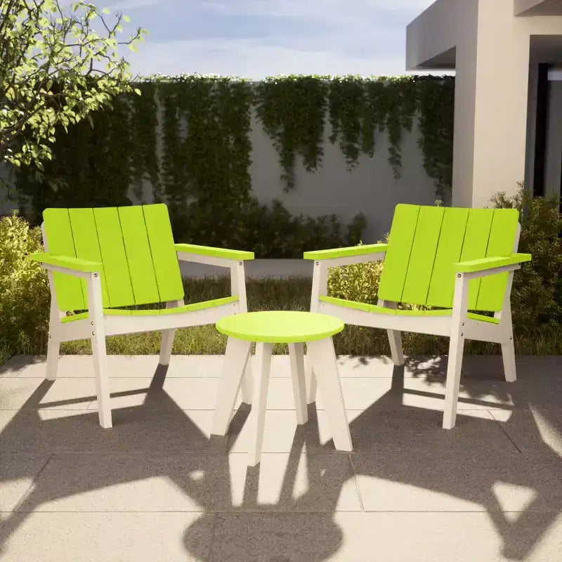 WestinTrends Pacifica Outdoor HDPE Modern Patio Club Armchairs (Set of 2)