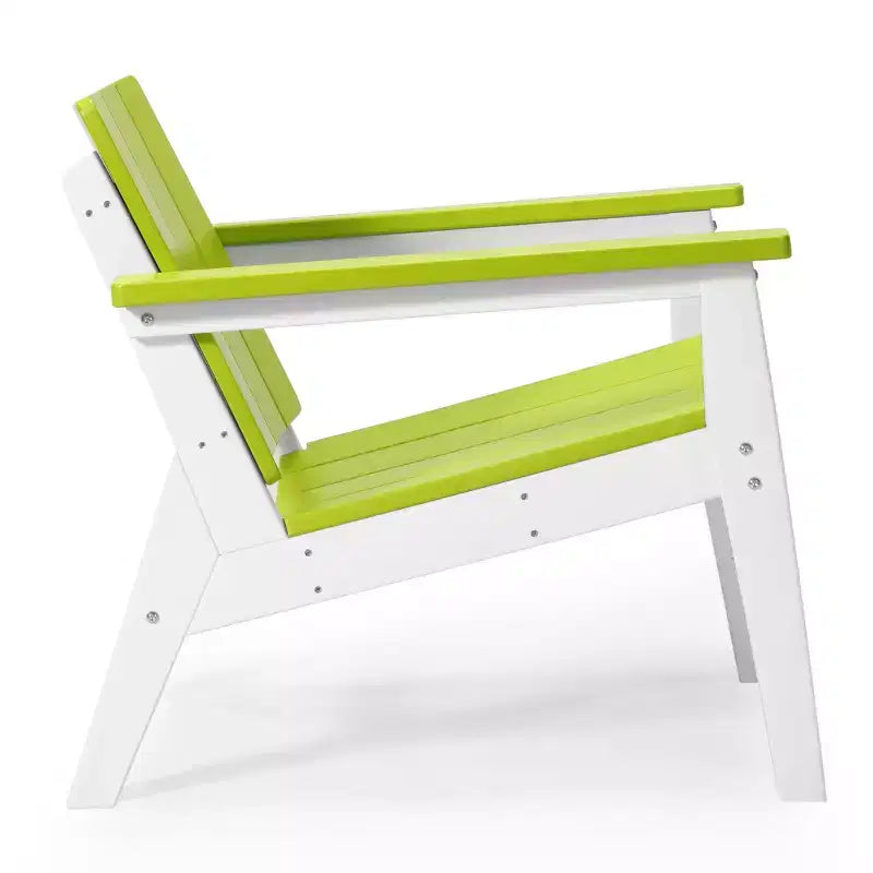 WestinTrends Pacifica Outdoor HDPE Modern Patio Club Armchairs (Set of 2)