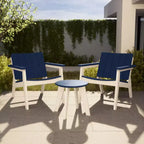 WestinTrends Pacifica Outdoor HDPE Modern Patio Club Armchairs (Set of 2)