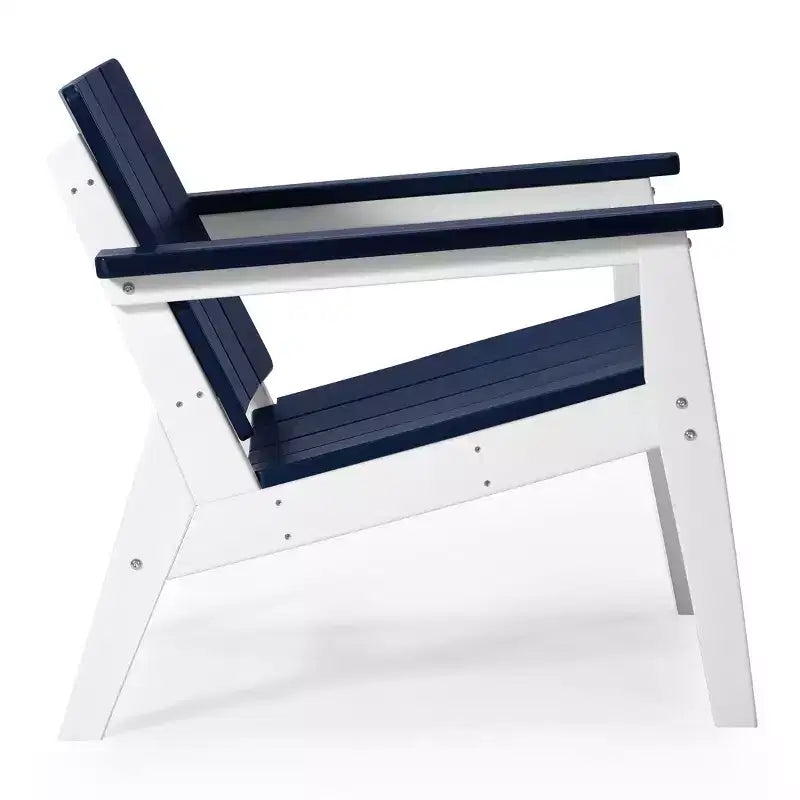 WestinTrends Pacifica Outdoor HDPE Modern Patio Club Armchairs (Set of 2)