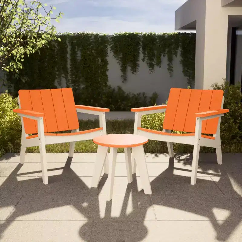 WestinTrends Pacifica Outdoor HDPE Modern Patio Club Armchairs (Set of 2)