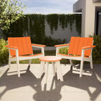 WestinTrends Pacifica Outdoor HDPE Modern Patio Club Armchairs (Set of 2)