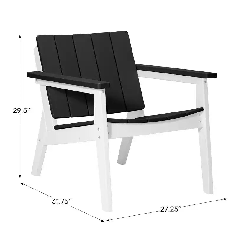 WestinTrends Pacifica Outdoor HDPE Modern Patio Club Armchairs (Set of 2)