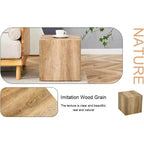 15.7 Light Wood Color MDF Coffee Table, Smooth Texture Minimalist Square No-Assembly Accent Table for Living Room