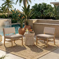 Christopher Knight Home Prakash Modern Patio Acacia Lounge Chair with Cushion and Rope Design (Table Not Included) (Set of 2)