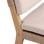 Christopher Knight Home Prakash Modern Patio Acacia Lounge Chair with Cushion and Rope Design (Table Not Included) (Set of 2)