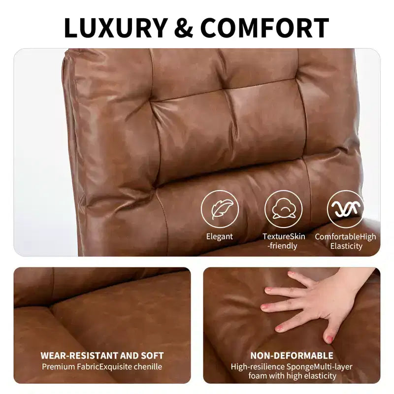Sedia da ufficio girevole a 360°, sedia da scrivania senza braccioli con ampio cuscino doppio, regolabile in altezza per ufficio, camera da letto e studio