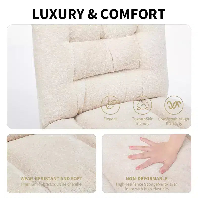 Sedia da ufficio girevole a 360°, sedia da scrivania senza braccioli con ampio cuscino doppio, regolabile in altezza per ufficio, camera da letto e studio