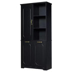 Mobiletto bagno alto da appoggio 68 con 2 cesti portabiancheria inclinabili, ripiani regolabili, anta con chiusura ammortizzata - ModernLuxe