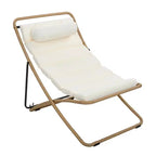 ModernLuxe 2pcs Outdoor Folding Chair Rattan-Wrapped Patio Lounge Chair, Sling Chair with Adjustable Backrest, Thick Cushion & Headrest