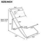 ModernLuxe 2pcs Outdoor Folding Chair Rattan-Wrapped Patio Lounge Chair, Sling Chair with Adjustable Backrest, Thick Cushion & Headrest