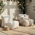 Christopher Knight Home Estelle Modern Outdoor Bean Bag Lounge Chair (Set of 2)