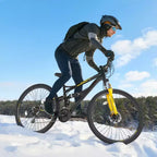 NAYSAYE Bicicletta da Montagna da 29 Pollici con 24 Velocità, Sospensione Anteriore, Freni a Doppio Disco per Avventure di Trail all'Aperto, Nera, 57.87*9.45*30.91