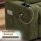 Dyonery Sleeper Sofa Bed, 81 L-Shaped Pull Out Couch Bed with Reversible Storage Chaise/USB Port/Side Pocket/Tool-Free Assembly Corduroy Beige