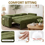 Dyonery Sleeper Sofa Bed, 81 L-Shaped Pull Out Couch Bed with Reversible Storage Chaise/USB Port/Side Pocket/Tool-Free Assembly Corduroy Beige