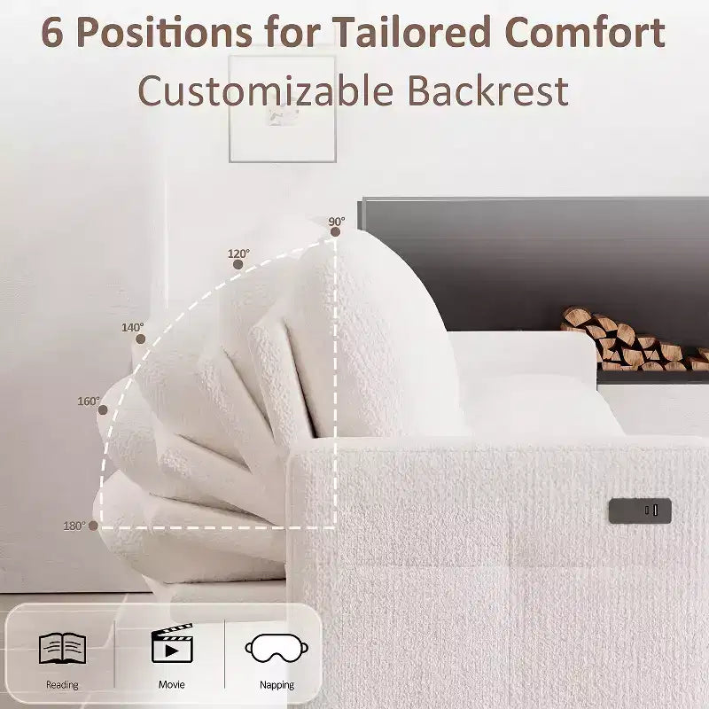 Dyonery Sleeper Sofa Bed, 81 L-Shaped Pull Out Couch Bed with Reversible Storage Chaise/USB Port/Side Pocket/Tool-Free Assembly Corduroy Beige