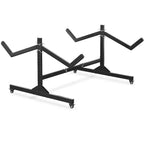 Heavy-Duty Freestanding Kayak Storage Rack Adjustable Steel Holder, Movable Wheels, Hanging Straps Multi-Kayak Stand S Type