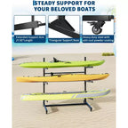 Porta Kayak Super Resistente con Ruote Bloccabili per Kayak, Canoe, Tavole da Surf e Paddleboard con Ripiani Rimovibili