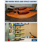 Porta Kayak Super Resistente con Ruote Bloccabili per Kayak, Canoe, Tavole da Surf e Paddleboard con Ripiani Rimovibili