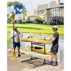 Porta Kayak Super Resistente con Ruote Bloccabili per Kayak, Canoe, Tavole da Surf e Paddleboard con Ripiani Rimovibili