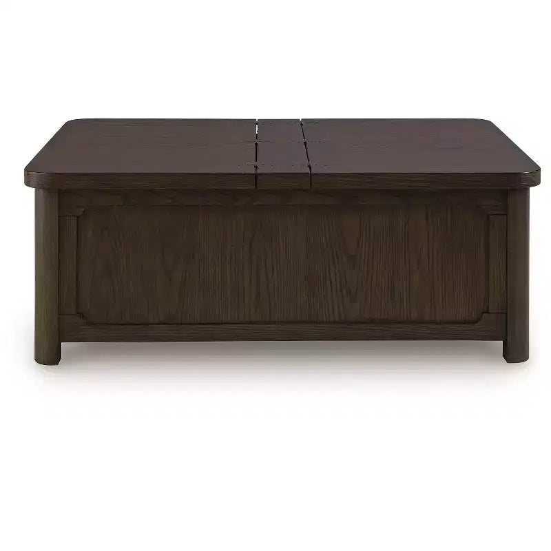 Signature Design by Ashley Breckington Lift Top Coffee Table, Dark Brown with Storage Trunk