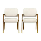 Christopher Knight Home Mid-Century Modern Rubber Wood Upholstered Dining Chair with Backrest