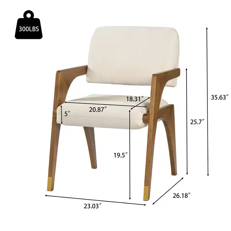 Christopher Knight Home Mid-Century Modern Rubber Wood Upholstered Dining Chair with Backrest
