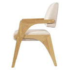 Christopher Knight Home Mid-Century Modern Rubber Wood Upholstered Dining Chair with Backrest