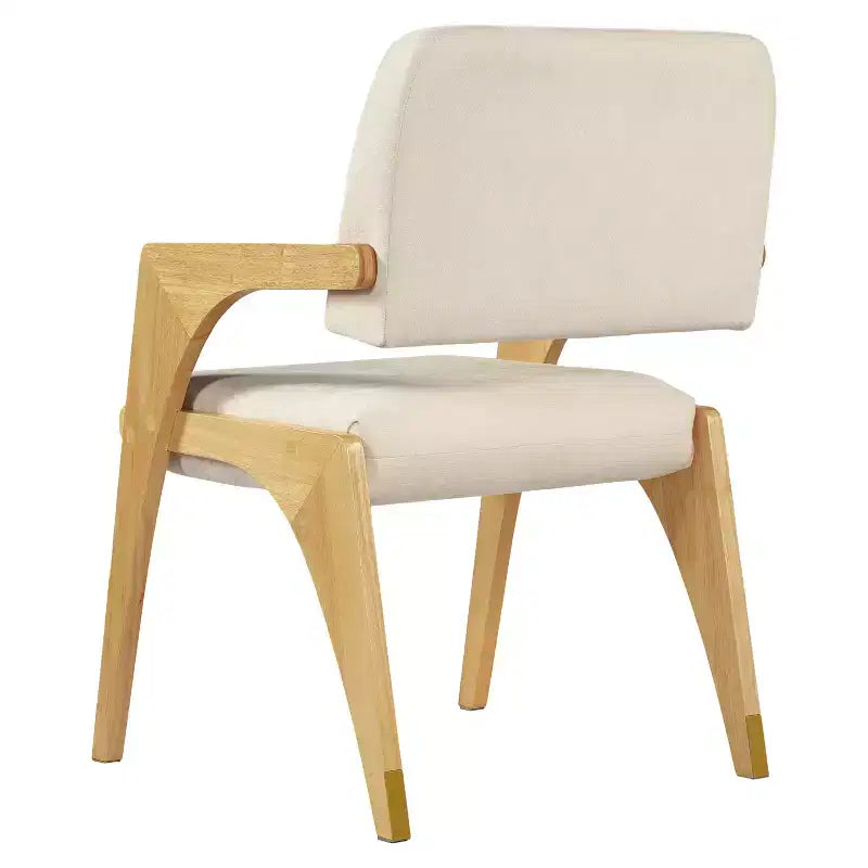 Christopher Knight Home Mid-Century Modern Rubber Wood Upholstered Dining Chair with Backrest