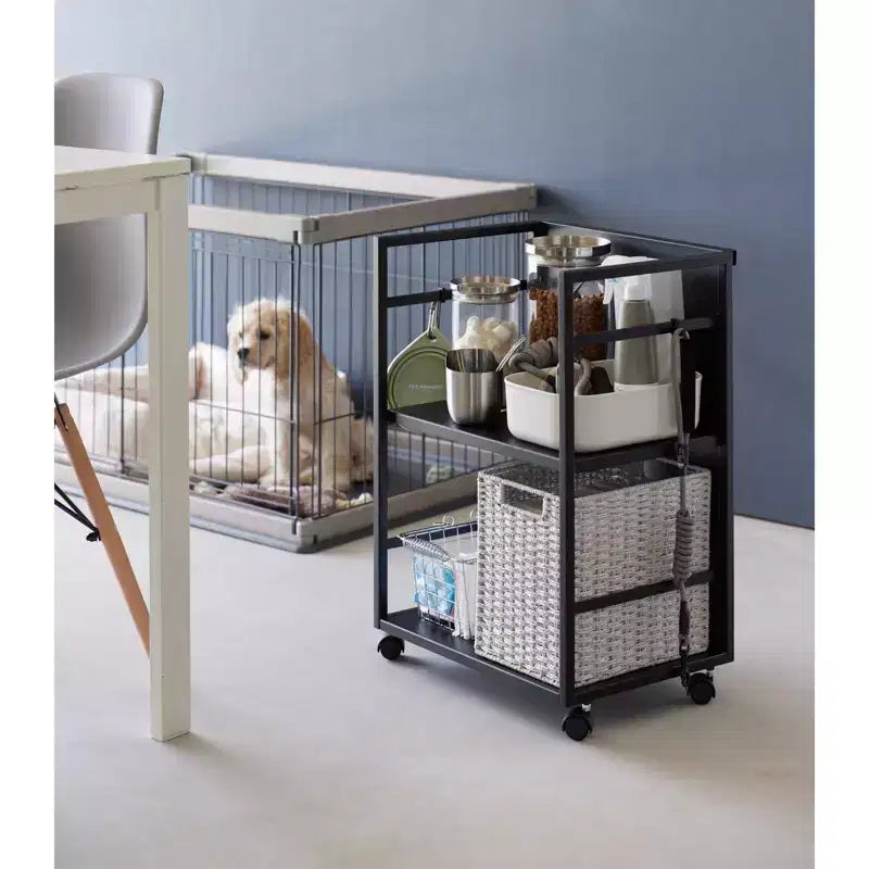 Carrello portaoggetti a due ripiani (61 cm H) - Acciaio