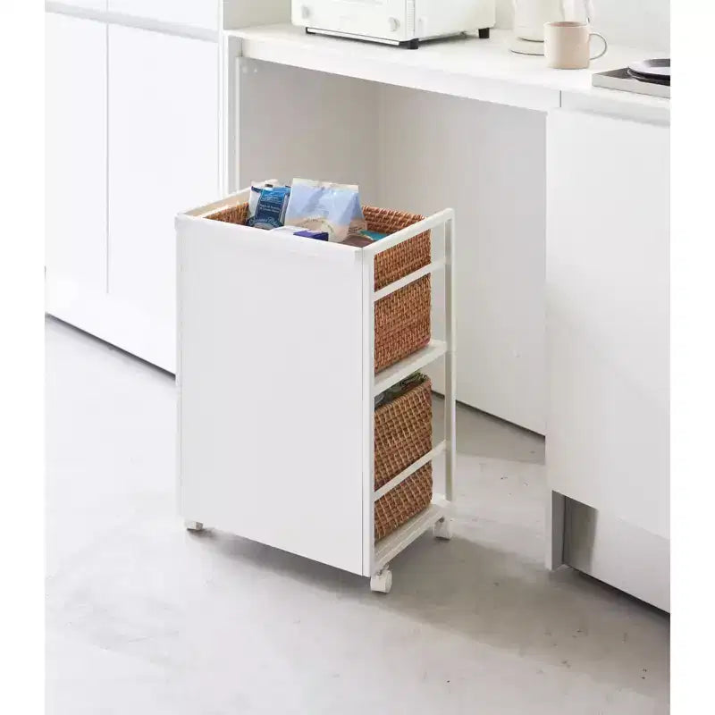 Carrello portaoggetti a due ripiani (61 cm H) - Acciaio