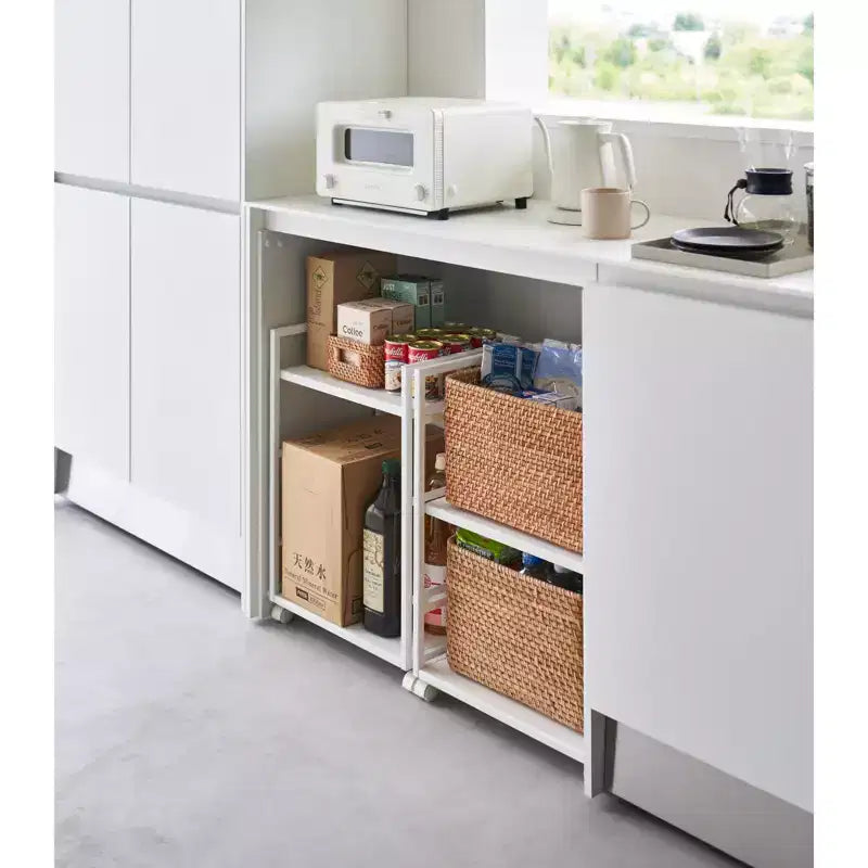 Carrello portaoggetti a due ripiani (61 cm H) - Acciaio