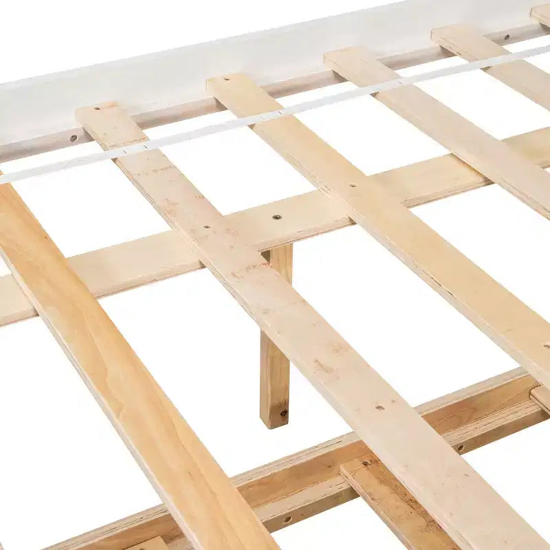VECELO Twin Platform Bed with Trundle & Storage Headboard, Wood Slat Support Bed Frame for Small Spaces