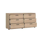 Tvilum, Mira 6 Drawer Double Dresser, Jackson Hickory