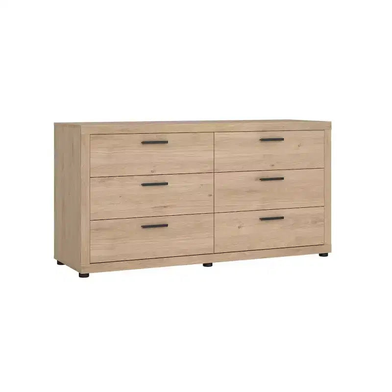 Tvilum, Mira 6 Drawer Double Dresser, Jackson Hickory