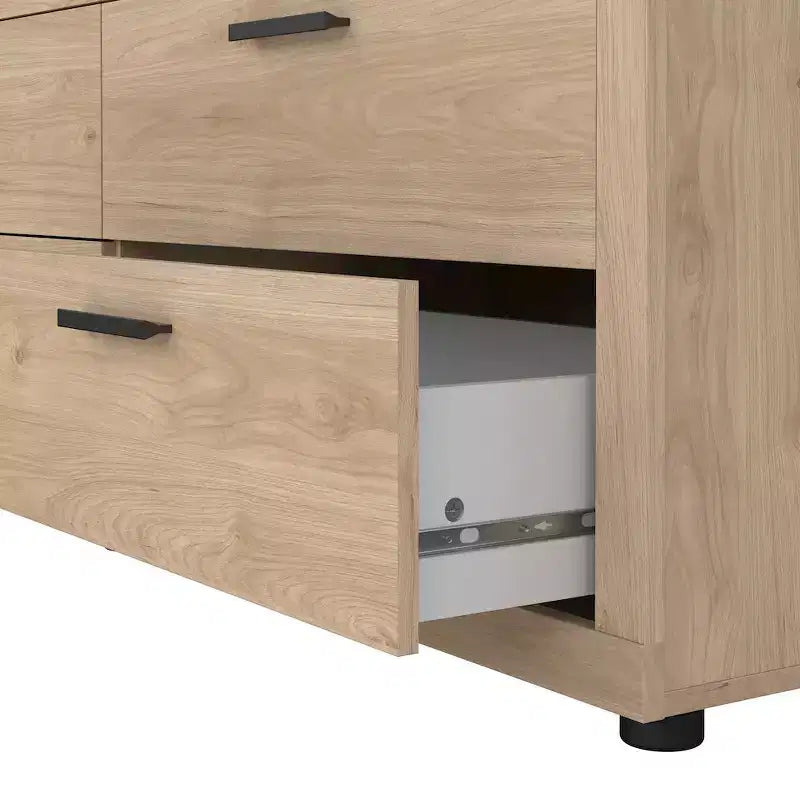 Tvilum, Mira 6 Drawer Double Dresser, Jackson Hickory