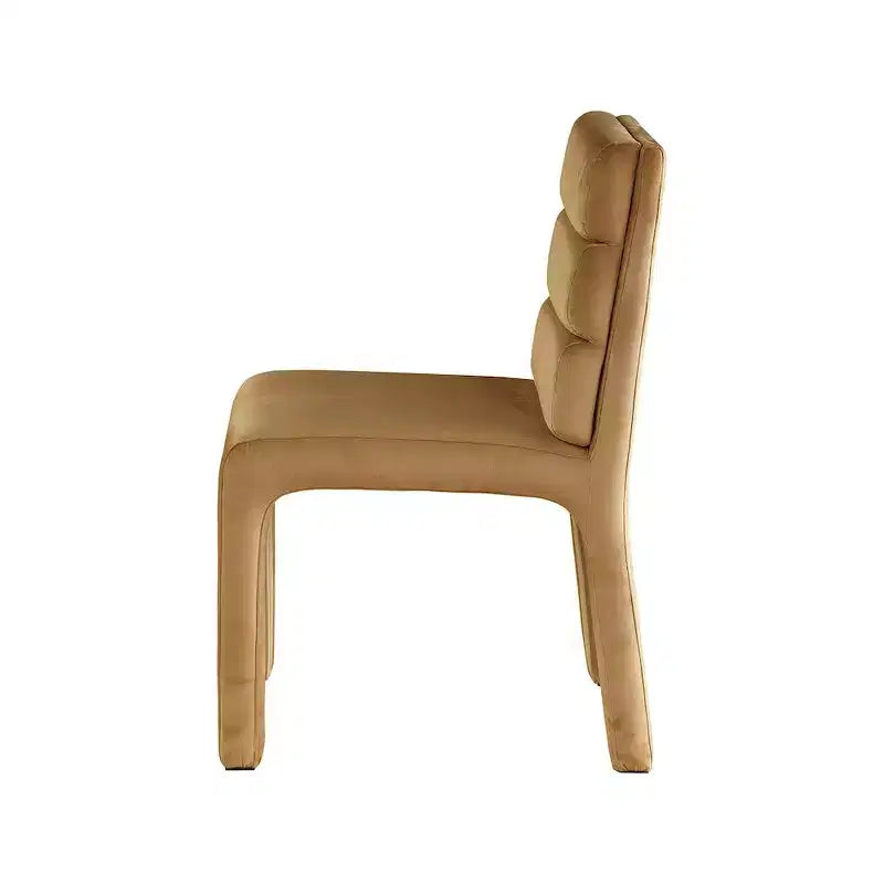 Meridian Furniture Kai Sedia da pranzo in velluto Saddle, set da 2